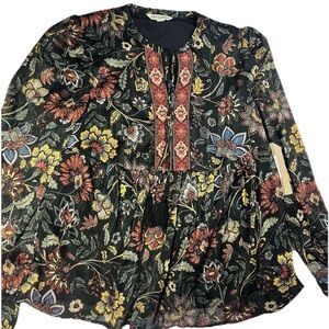 FRYE AND CO. Multicolor Floral Blouse